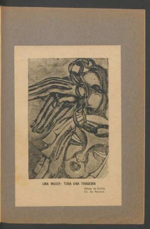 Una mujer: Toda una tragedia - [Dibujo] : Dibujo de Ercilia Ch. de Navarro
