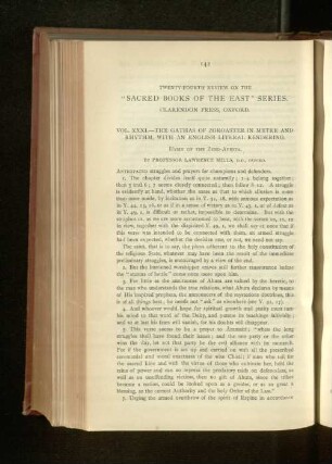 Twenty-Fourth Review on the "Sacred Books of the East" Series.