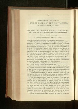 Twenty-Fourth Review on the "Sacred Books of the East" Series.
