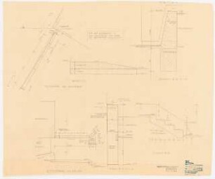 Haus und Garten Paul Neuerburg, Köln-Marienburg: Gartenmauern in Waschbeton 1:50, 1:10