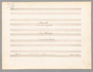 Quartett für 2 Violinen, Viola u. Violoncello in d-Moll - BSB Mus.ms. 4694#Beibd.21 : Menuett