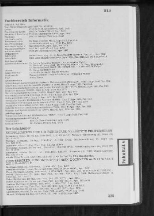 Fachbereich Informatik