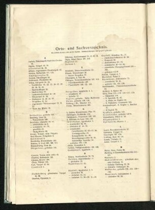 Orts- und Sachverzeichnis.
