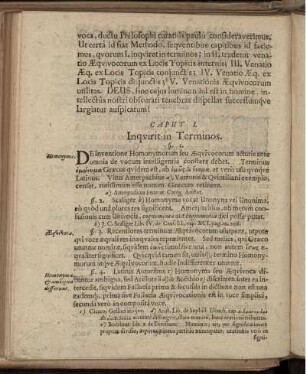 Caput I. Inquirit in Terminos.