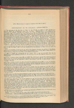 3. Information as to Colonial Appointments
