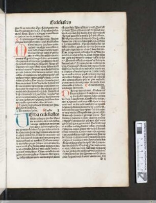 Liber Ecclesiastes [= Kohelet]