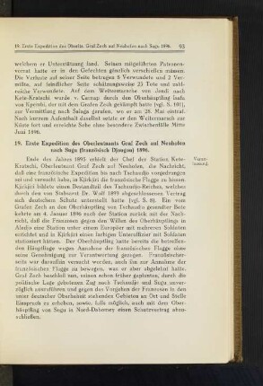 19. Erste Expedition des Oberleutnants Graf Zech auf Neuhofen nach Sugu (französisch Djougou) 1896.