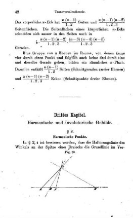 Drittes Kapitel. Harmonische und involutorische Gebilde.