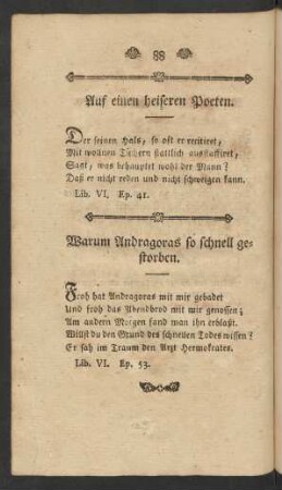 Warum Andragoras so schnell gestorben