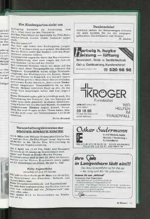 Veranstaltungshinweise der BRODER-HINRICK-KIRCHE