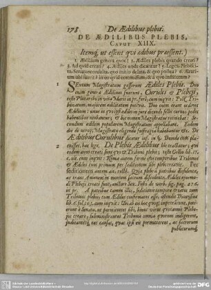 De Aedilibus Plebis, Caput XIIX. Itemque ut essent qui aedibus praeessent