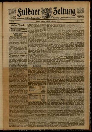 Erste Ausgabe vom Montag, den 31. Dezember 1906.