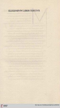 Elegiarum liber tertius