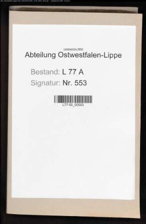 Vermessung und Katastration der Lemgoer Feldmark