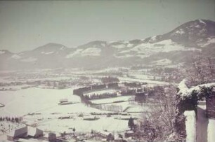 Reisefotos Österreich. Blick (vielleicht aus Salzburg) zum Untersberg (Salzburger Hochthron) und zum Lattengebirge