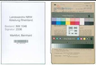 Entnazifizierung Bernhard Markfort , geb. 17.04.1902 (Amtdirektor)