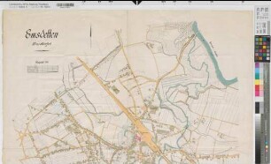 Emsdetten (Emsdetten) Ortsplan mit eingezeichnetem Postgrundstück 1913 1 : 2500 112 x 99,5 Pulchra-Druck Oberpostdirektion Münster