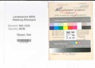 Entnazifizierung Karl Giesen , geb. 10.06.1909 (Polizeibeamter)