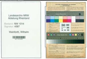 Entnazifizierung Wilhelm Weinforth , geb. 20.08.1892 (Klempner)