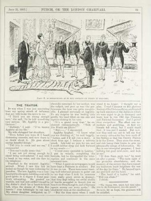 Lady X. is interviewed as to her opinions on thrift in war-time