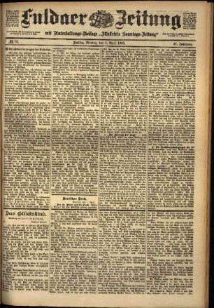 Ausgabe vom Montag, den 09. April 1900.
