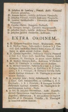 Extra Ordinem