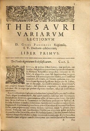 Thesavrvs Variarvm Lectionvm Vtrivsqve Ivris : in III libros distinctus