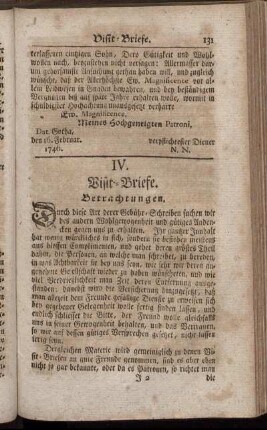 IV. Visit-Briefe.