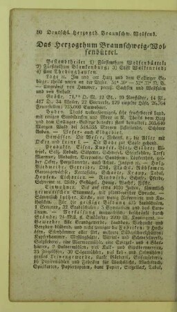 Das Herzogthum Braunschweig-Wolfenbuettel