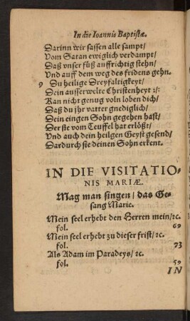 In Die Visitationis Mariae.