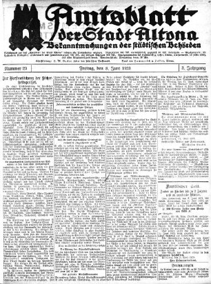 Nummer 23 : Freitag, den 8. Juni 1923