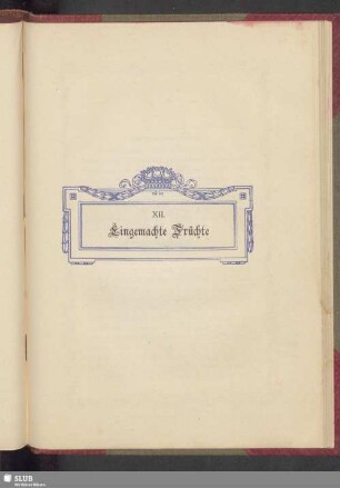 XII. Eingemachte Früchte