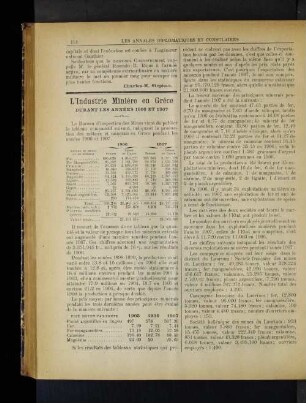 L'Industrie Minière en Grèce.