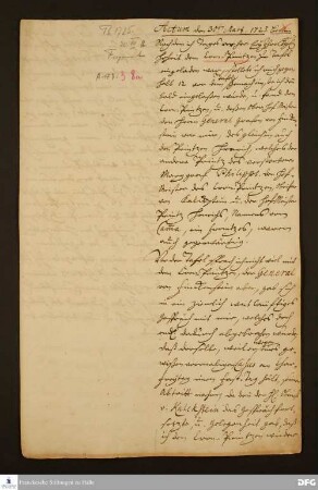 Reisebericht von August Hermann Francke.
