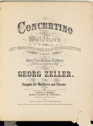Concertino für Waldhorn mit Orchester- oder Klavierbegleitung