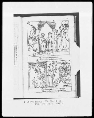 Illustrationen zur Vita Sancti Benedicti & Bis-Bini-Vita — ---, Folio 20rectoBildseite