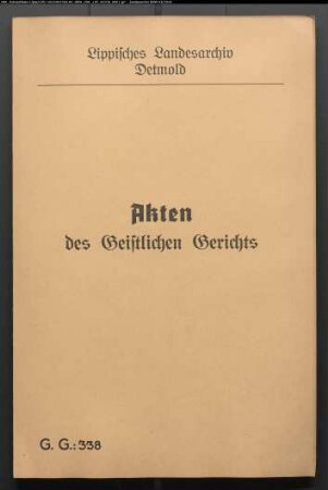 Anna Maria Elisabeth Brakhahne aus Entrup, dienend bei Rostert in der Lütte gegen Cord Henrich Plöger, Bruder des Meiers Plöger in Lütte, Sohn der Witwe Anna Ilsabein Plöger in Lütte, Knecht bei Rostert, wegen einer Eheklage