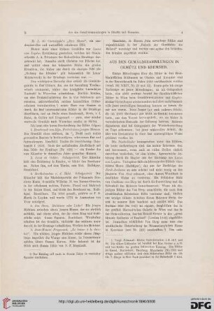 Aus den Gemäldesammlungen in Olmütz und Kremsier