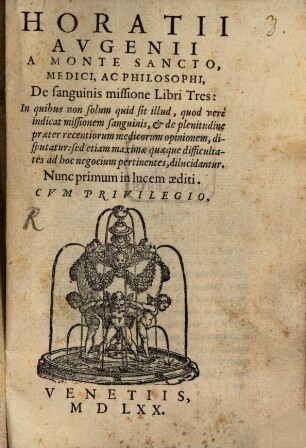 De sanguinis missione : libri III.