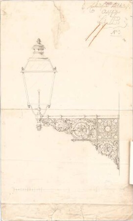 Voit, August von; Straßenlaterne - 1. Variante (Teilansicht)