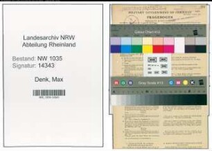 Entnazifizierung Max Denk , geb. 31.08.1912 (Bergmann)
