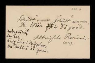 101 A: Visitenkarte von Rudolf von Jhering für Gottlieb Planck