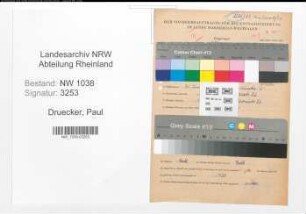Entnazifizierung Paul Druecker , geb. 21.06.1894 (Arbeiter)