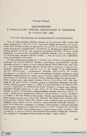 9: Sprawozdanie z działalności Muzeum Narodowego w Krakowie w latach 1962-1963