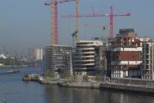 Hafencity Hamburg, Blick auf die Baustelle am Dalmannkai. 07.05.2008