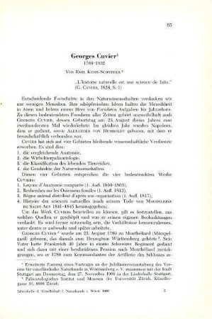 Georges Cuvier 1769-1832
