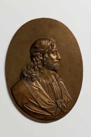 Ovalmedaillon mit dem Relief Christi, 18. Jahrhundert