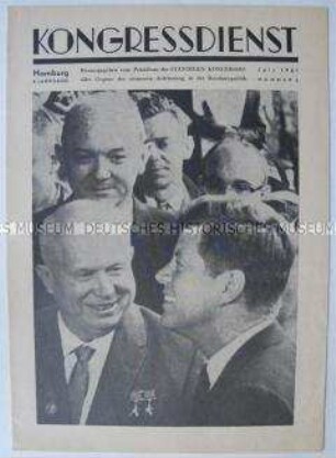 Mitteilungsblatt aus der Friedensbewegung der Bundesrepublik u.a. zum Treffen von Chruschtschow und Kennedy in Wien