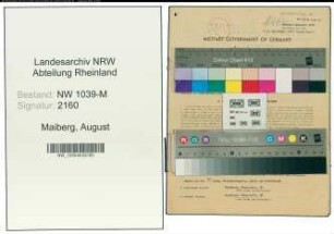 Entnazifizierung August Maiberg , geb. 03.08.1901 (Angestellter)
