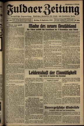 Ausgabe vom Freitag, den 18. September 1936.